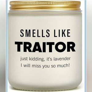 Smells Like Traitor Lavender Candle, Coworker Leaving Gift Farewell, Going Away